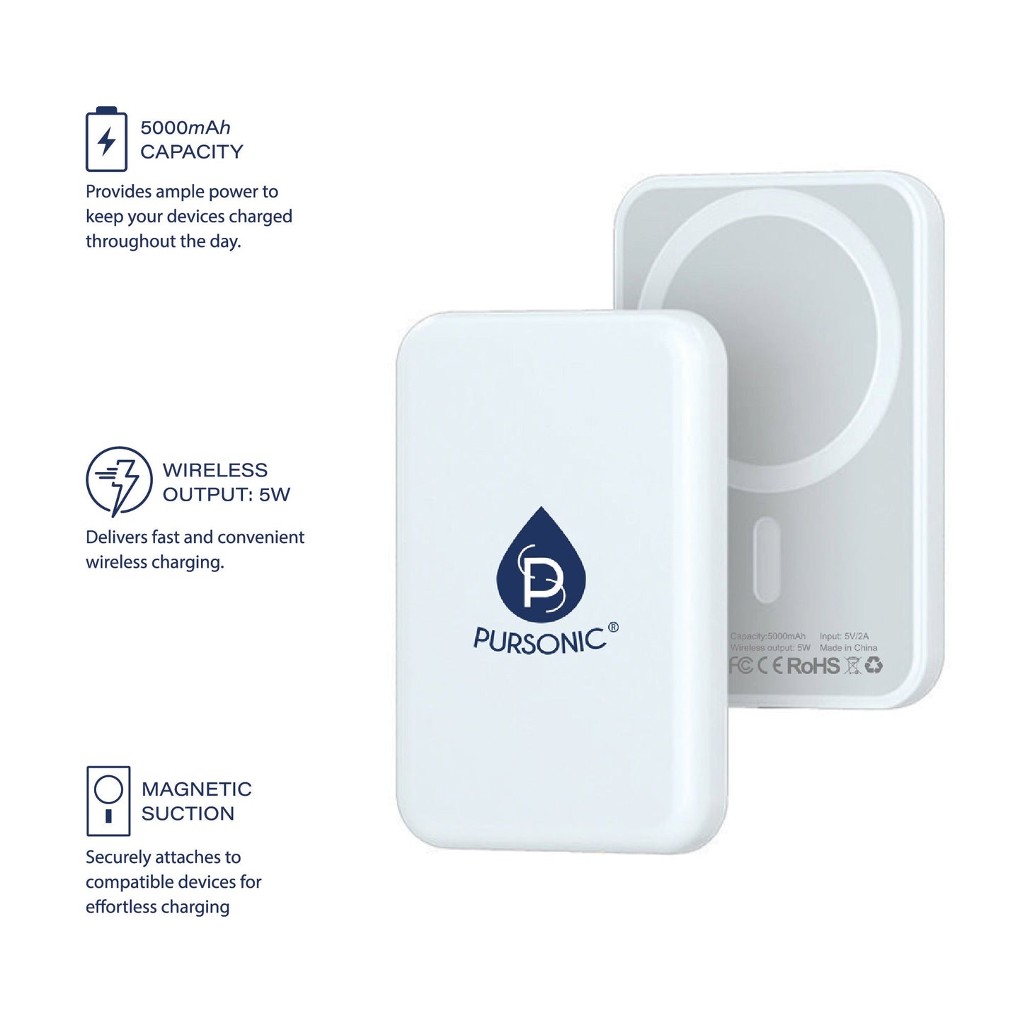 Magnetic Wireless Power Bank – Portable, Powerful, Effortless Charging